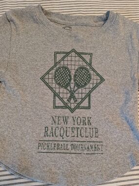 New York Racquet Club Gray Kids Short Sleeve Top